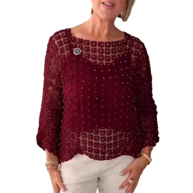 Womens Stylish Casual Top With A Sophisticated High-end Vibe