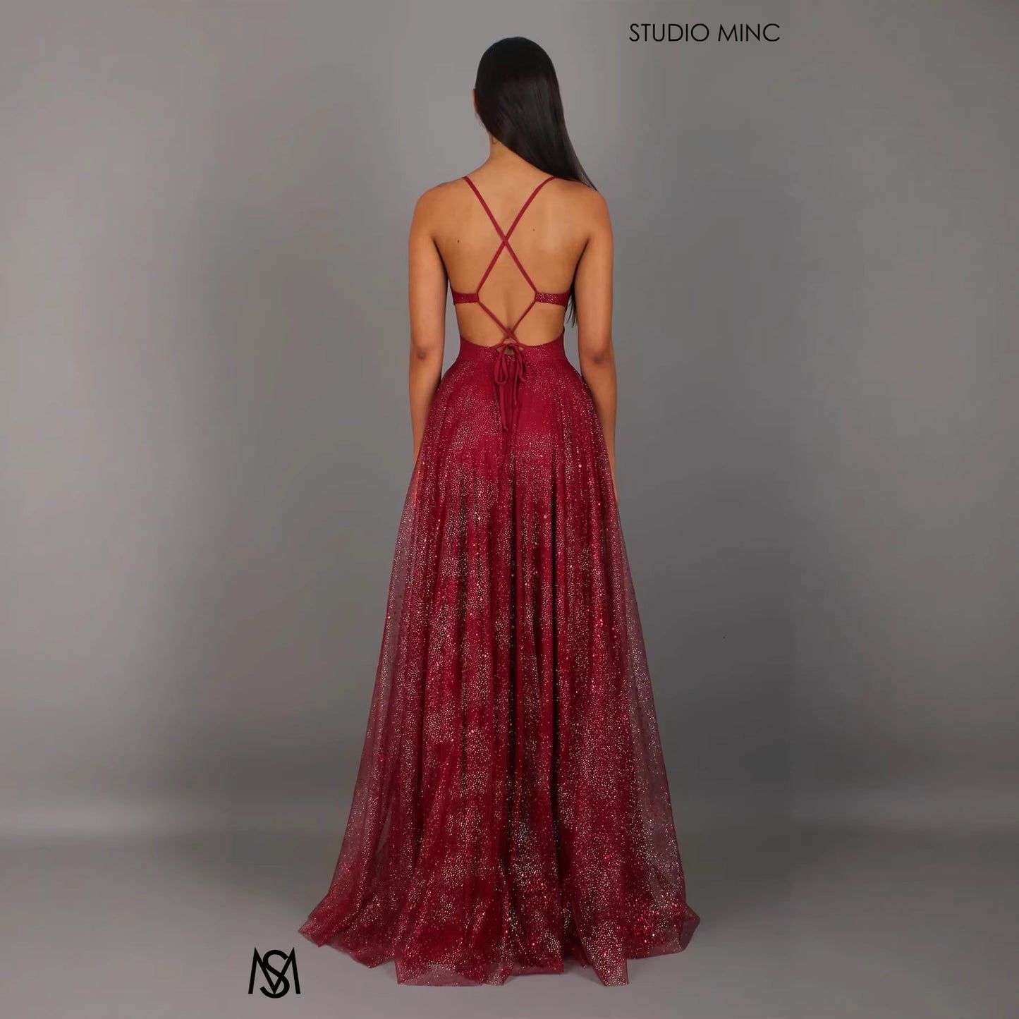 Elegant Womens V-neck Sleeveless Strapless Dress With A Flared Hem High Waist Split Women Long Dresses Party Dress
