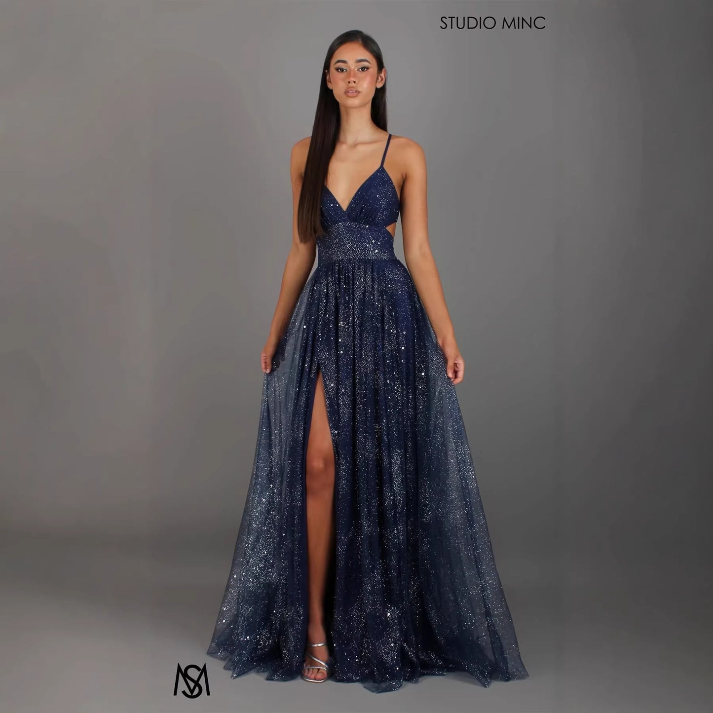 Elegant Womens V-neck Sleeveless Strapless Dress With A Flared Hem High Waist Split Women Long Dresses Party Dress